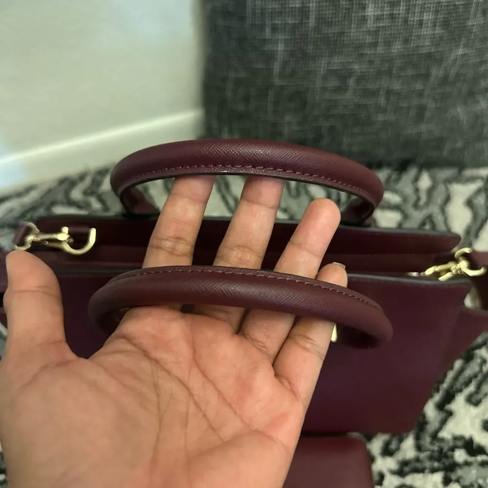 Michael Kors Burgundy Salma Medium Handbag and Wallet Set